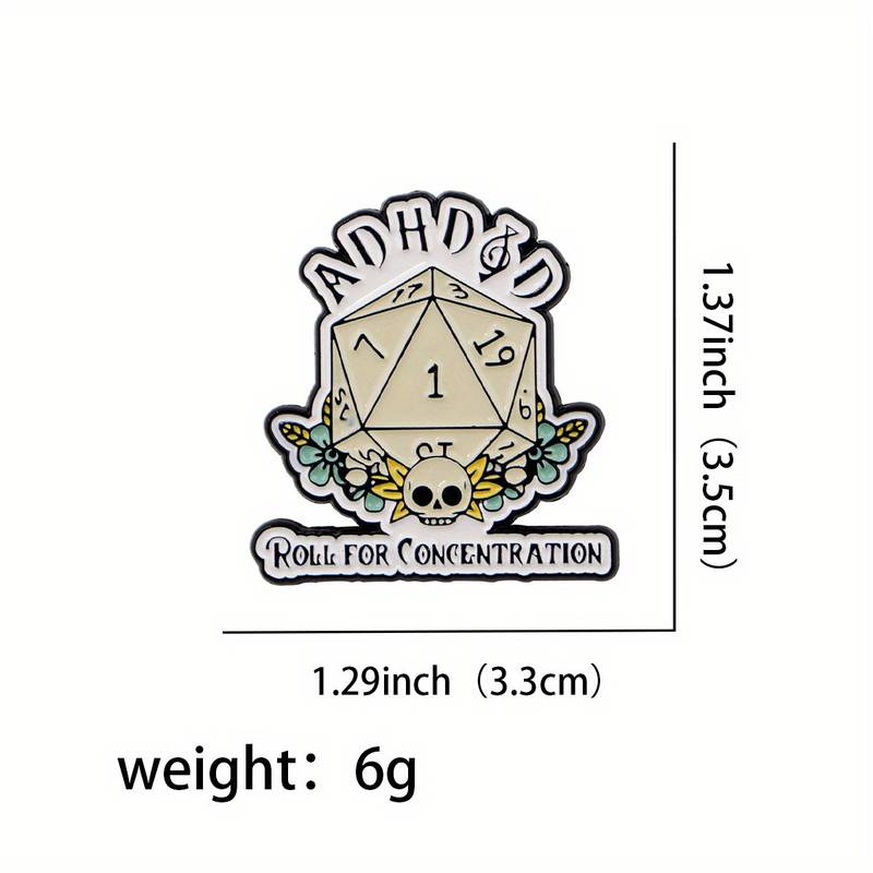 ADHD&D: Roll For Concentration, Pin