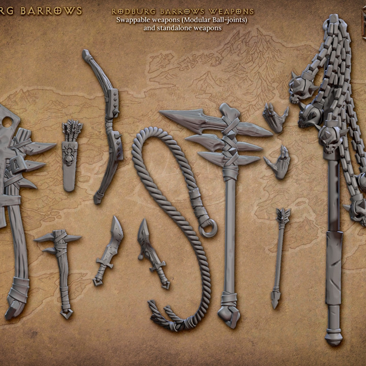 Weapons and Hands Set (Horrors of Rodburg Barrows)