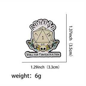 ADHD&D: Roll For Concentration, Pin