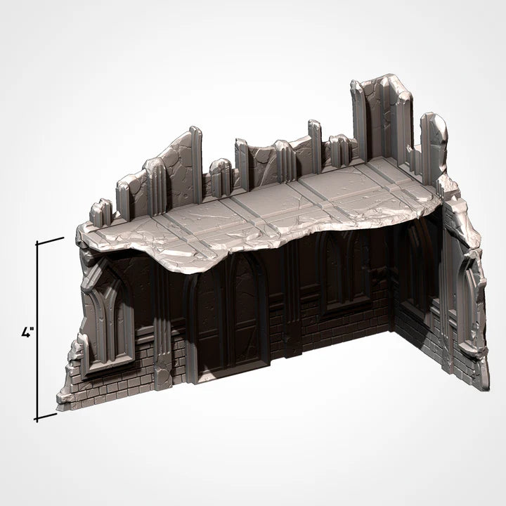 2-Story Corner 2,City Classic Ruins, Warhammer Terrain