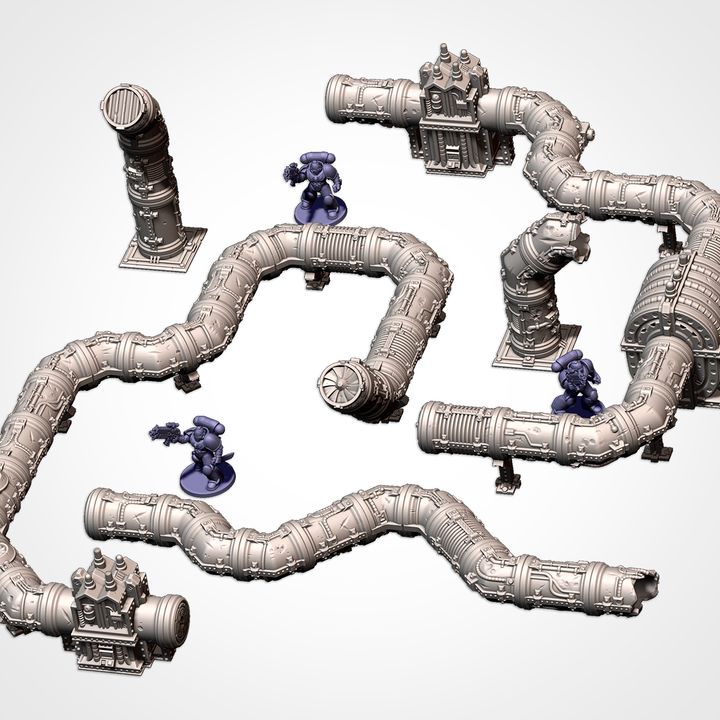 Modular Pipes Pack, Sci-Fi Terrain Bundle