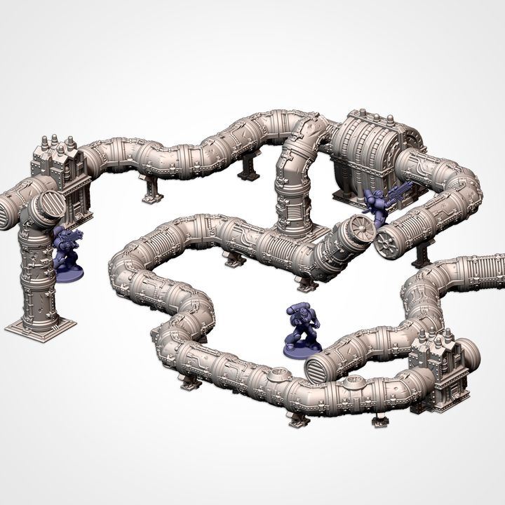 Modular Pipes Pack, Sci-Fi Terrain Bundle