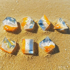 Tropical Waves Dice Set + Velvet Bag
