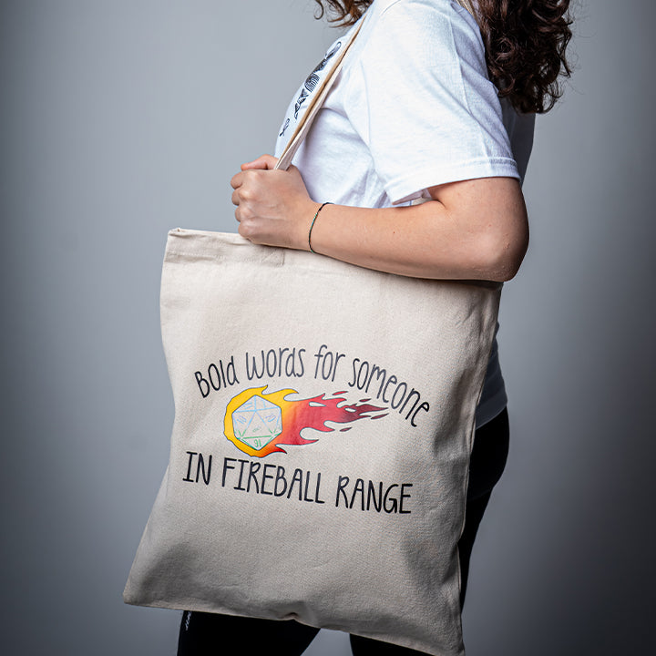 Dungeons & Dragons Tote Bag, In Fireball Range, Heavy Cotton
