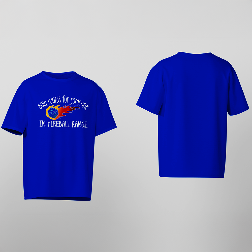 D&D T-Shirt, In Fireball Range, Light Cotton, Unisex