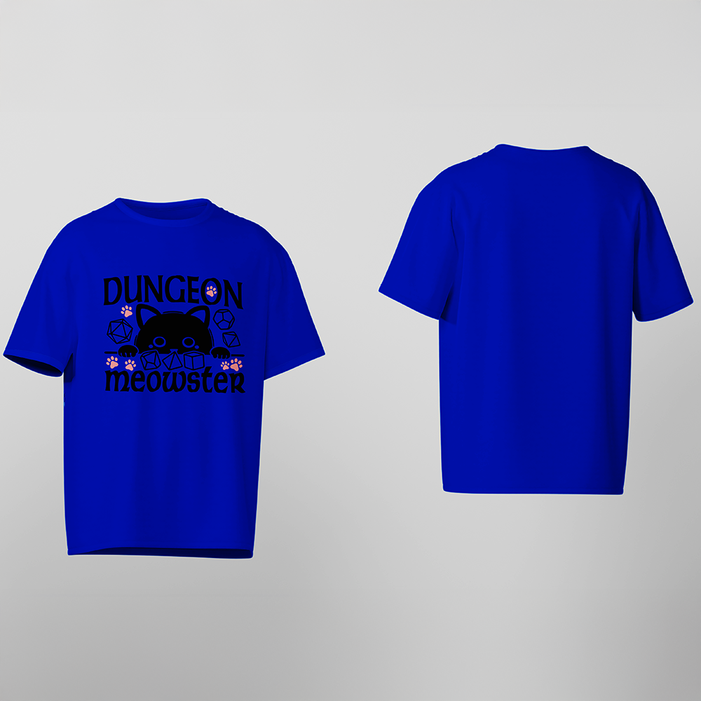 D&D T-Shirt, Dungeon Meowster, Light Cotton, Unisex