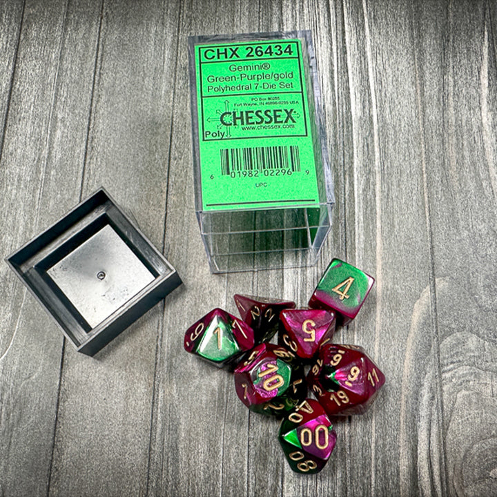 7 Zaruri Chessex ~ Gemini Green-Purple/Gold