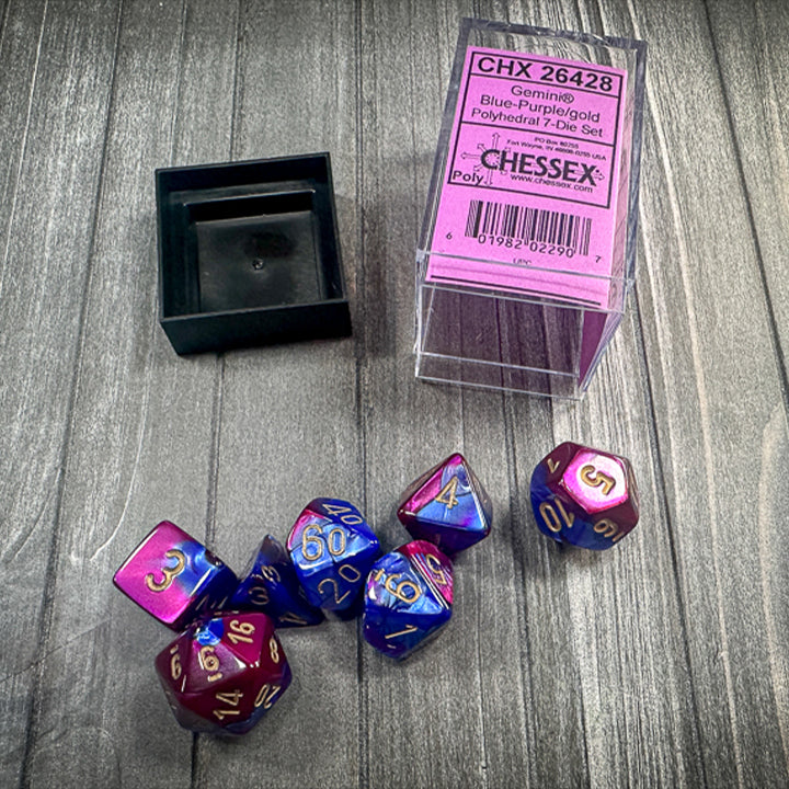 7 Zaruri Chessex ~ Gemini Blue-Purple/Gold
