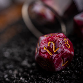 Fire Opal, Elemental Series, Dice Set