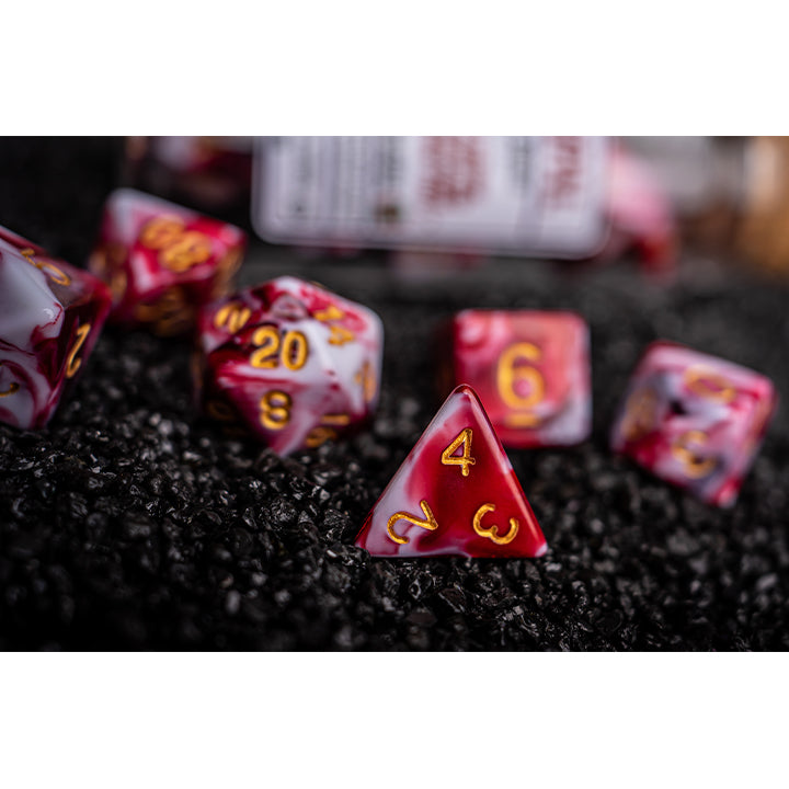 Fire Opal, Elemental Series, Dice Set