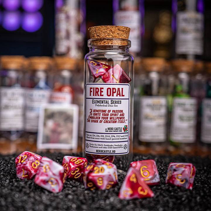 Fire Opal, Elemental Series, Dice Set