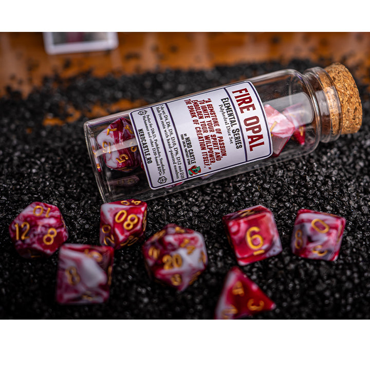Fire Opal, Elemental Series, Dice Set