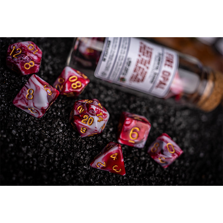 Fire Opal, Elemental Series, Dice Set