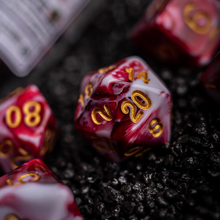 Fire Opal, Elemental Series, Dice Set