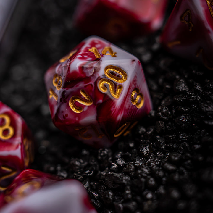 Fire Opal, Elemental Series, Dice Set