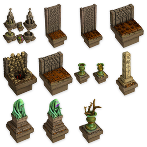 Graveyard Dressing Kit, Haunted Graveyard, Fountain & Traps