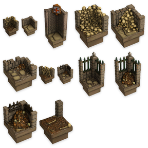 Graveyard Grounds Kit, Haunted Graveyard, Corners