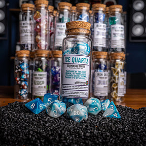 Ice Quartz, Elemental Series, Dice Set