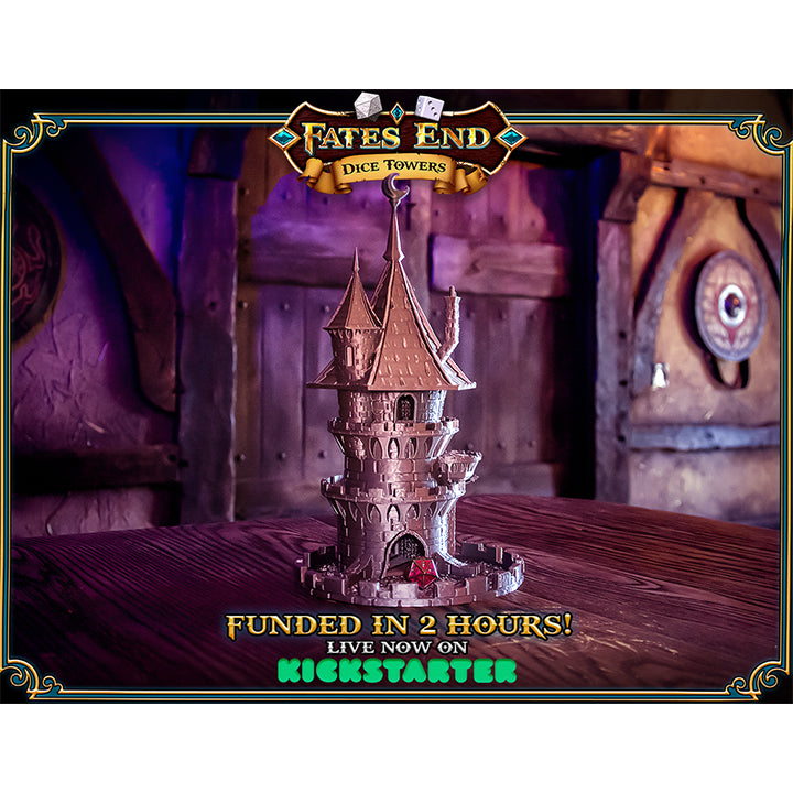 FatesEnd Wizard's Dice Tower + Tray