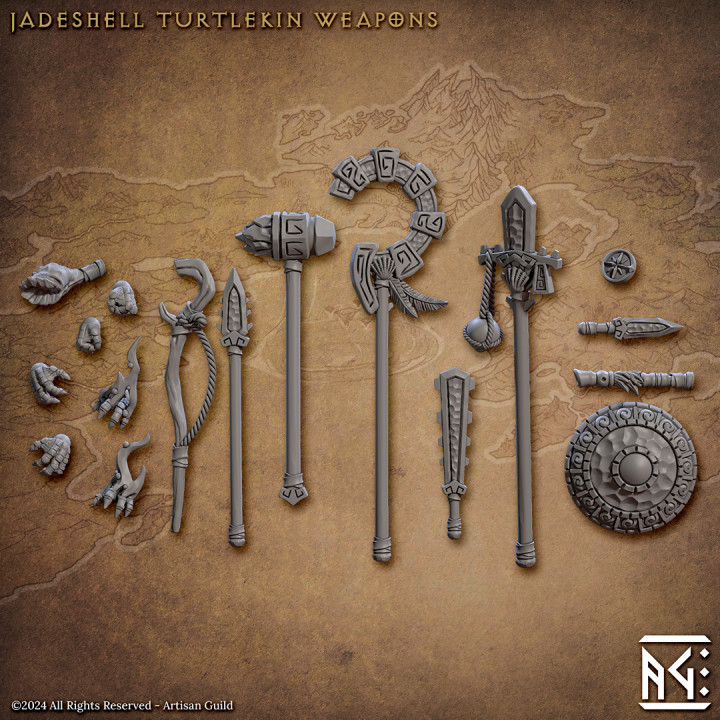 Weapons and Hands Kit, Jadeshell Turtlekin