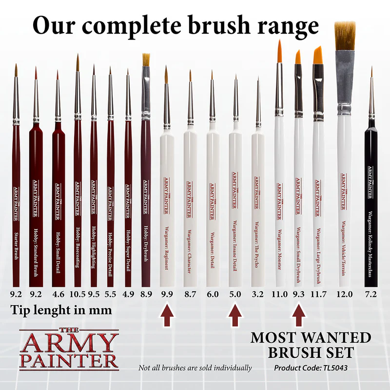 The Army Painter, Most Wanted Brush Set