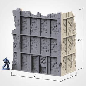 3-Story Tall Building Ruin 3, Modular Warhammer 40K Terrain