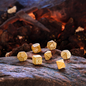 Dwarven Dice Set: Gold