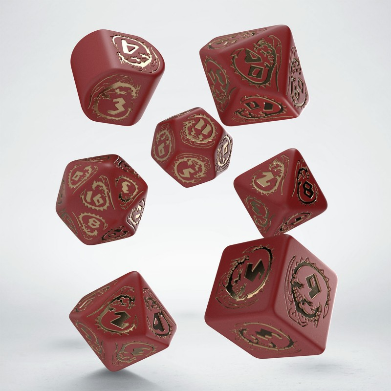 Dragons Modern Dice Set: Ruby