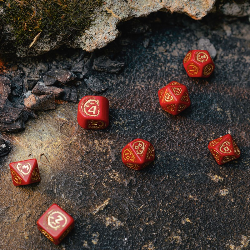 Dragons Modern Dice Set: Ruby