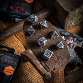 Dwarven Gray & Black Dice Set