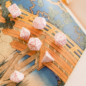 Japanese Dice Set: Cherry Blossom Petals