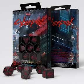 Cyberpunk Red Dice Set: Blood Over Chrome