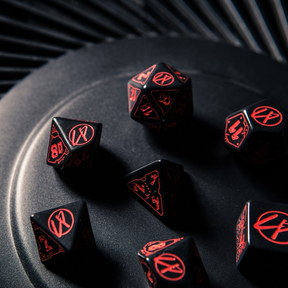 Cyberpunk Red Dice Set: Blood Over Chrome
