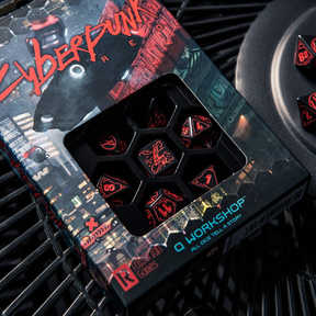 Cyberpunk Red Dice Set: Blood Over Chrome