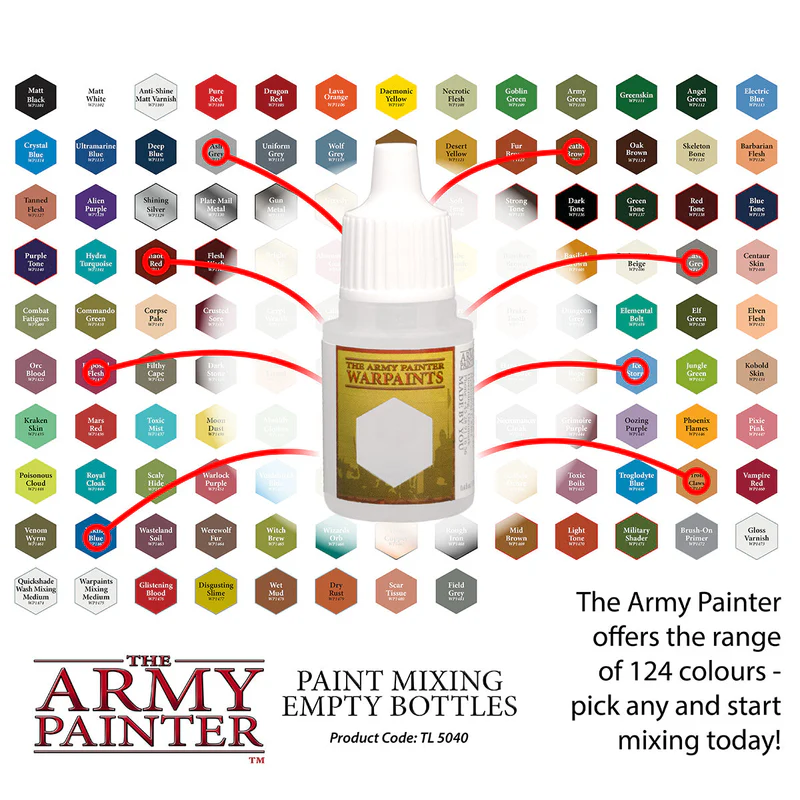 Paint Mixing Empty Bottles, The Army Painter