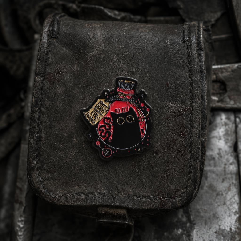 Evil Cat Inside, Metal Pin