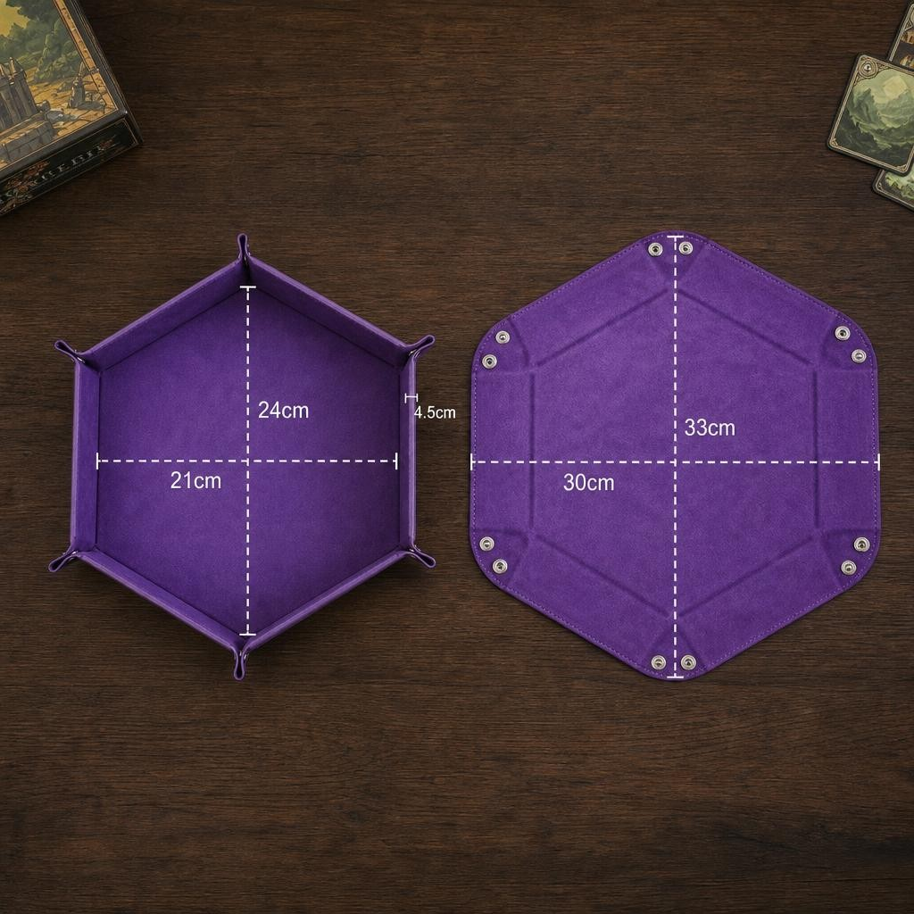 Hexagonal Velvet Dice Tray