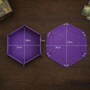 Hexagonal Velvet Dice Tray