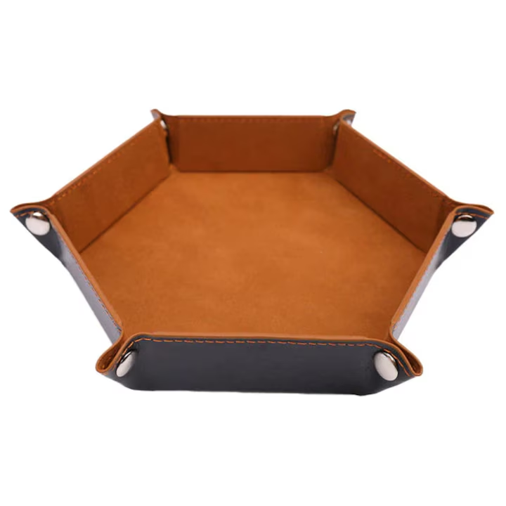 Hexagonal Velvet Dice Tray