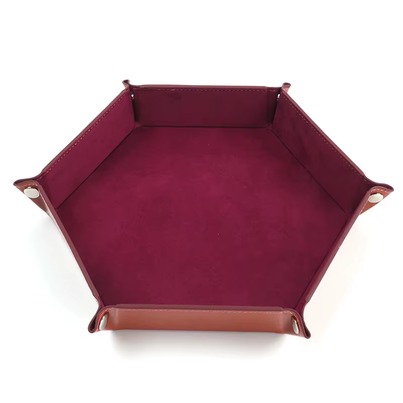 Hexagonal Velvet Dice Tray