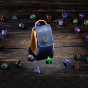 Magnetic Dice Pouch, Natural Leather