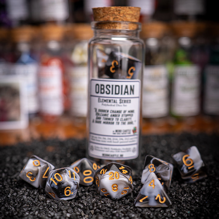 Obsidian, Elemental Series, Dice Set