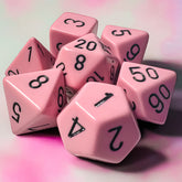 Set 7 Zaruri Chessex, Opaque Pastel Pink/Black