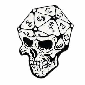 D20 Skull, TTRPG, Pin