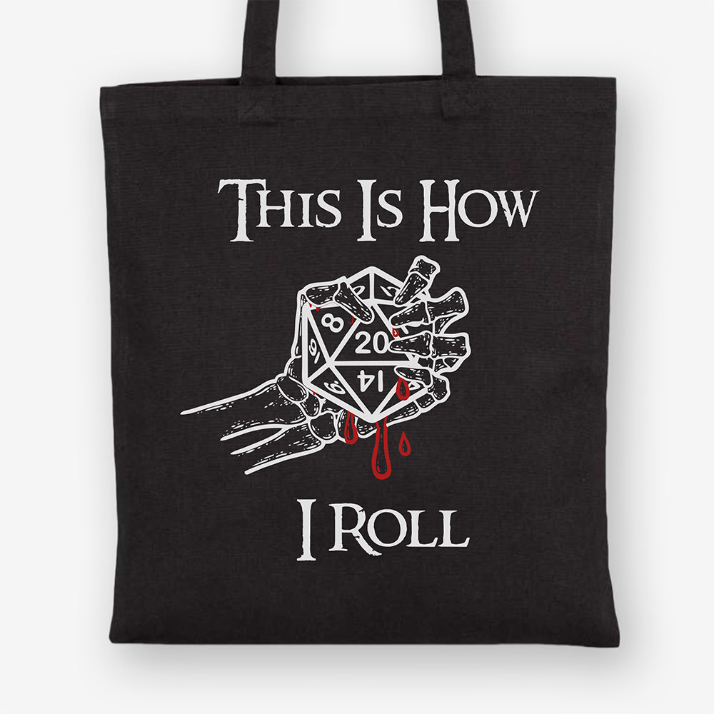 Dungeons & Dragons Tote Bag, How I Roll, Heavy Cotton
