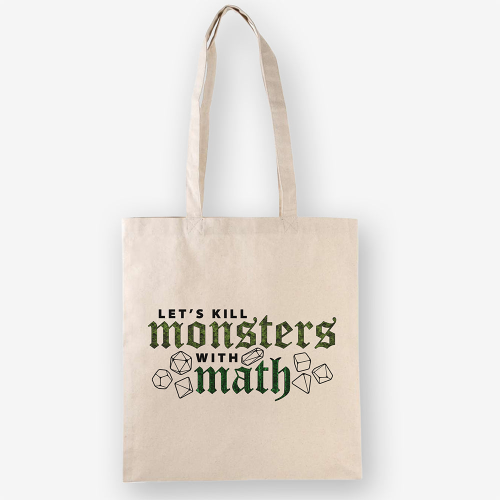 Dungeons & Dragons Tote Bag, Monster Math, Heavy Cotton
