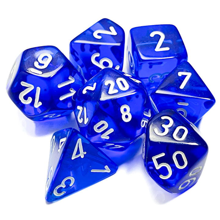 7 Zaruri Chessex, Translucent Blue/White