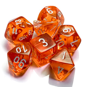 7 Zaruri Chessex, Translucent Orange/White