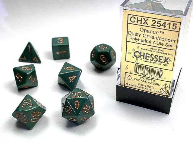 7 Zaruri Chessex Opaque ~  Dusty Green/Copper