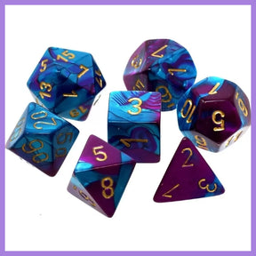 7 Zaruri Chessex ~ Gemini Blue-Purple/Gold
